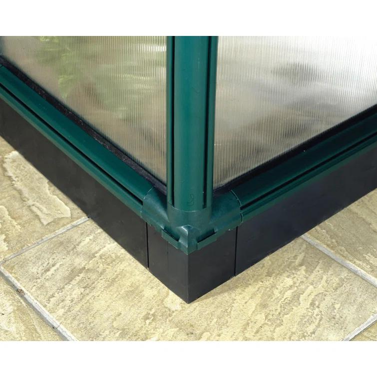 Canopia Palram - Canopia Grand Gardener 2 - 8' W x 12' D Walk-In Hobby Clear Polycarbonate Resin Frame Greenhouse Kit with Roof Vent and Base - Green