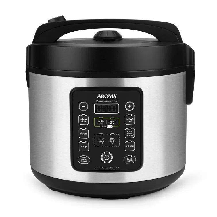 Aroma SmartCarb® 10-Cup (Uncooked) / 20-Cup (Cooked) Cool Touch Rice Cooker, Stainless Steel, 5 Qt & Reviews | Wayfair