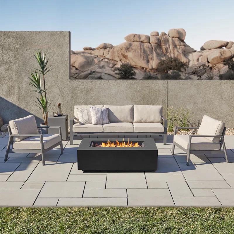 AEGEAN Propane / Natural Gas Outdoor Fire Pit Table