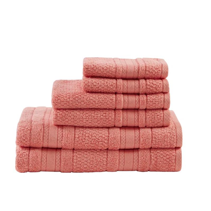 Madison Park Essentials Super Soft Cotton Quick Dry Bath Towel 6 Piece Set