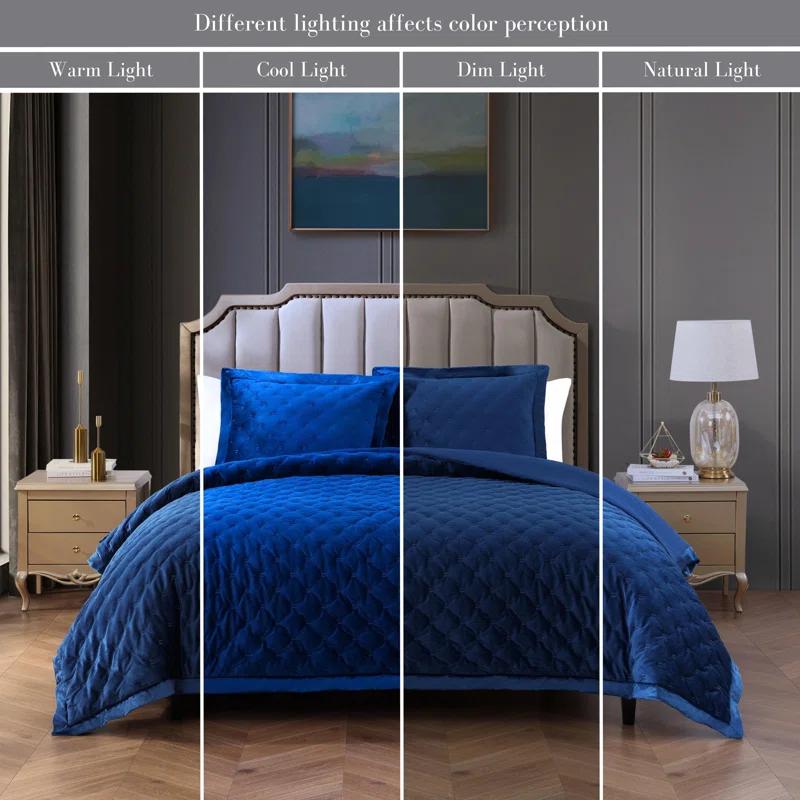 BeBeJan Bebejan 3 Piece Velvet Comforter Set