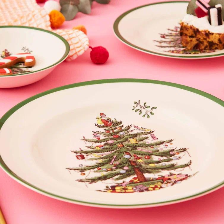 Spode Christmas Tree Dinner Plates (Set of 4)