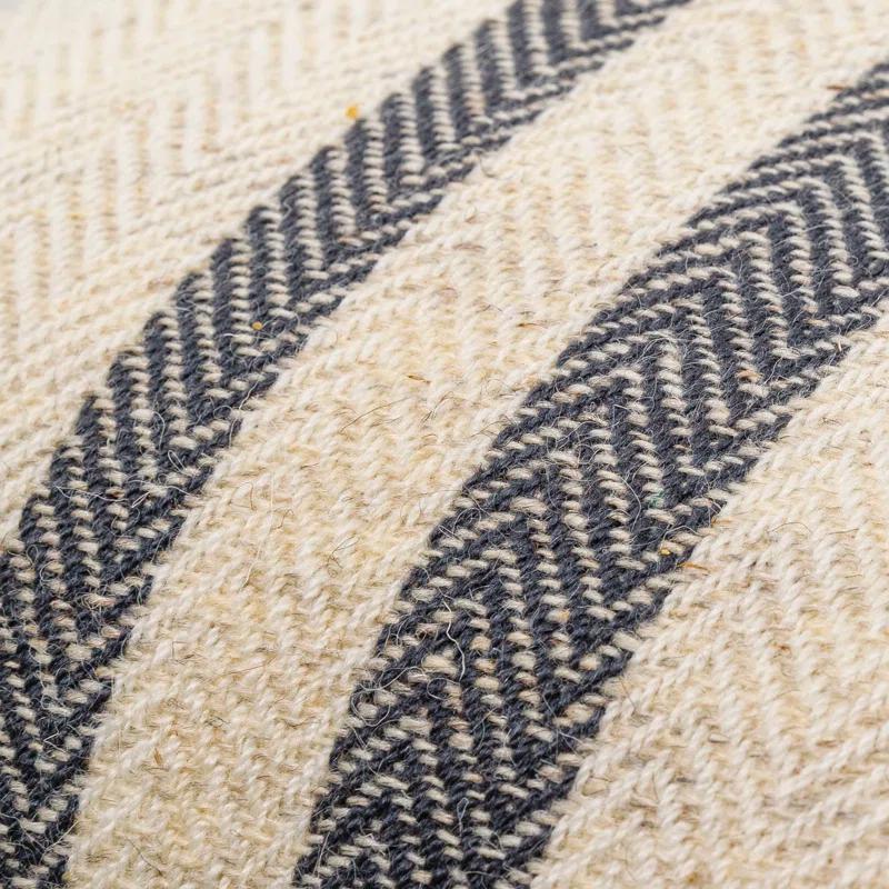 Becki Owens x Livabliss Becki Owens x Livabliss Brett Striped Wool Blend Reversible Throw Pillow