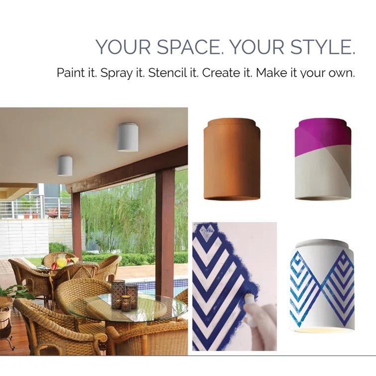 Justice Design CER-5645W-BIS Ambiance Collection - 1 Light Outdoor Wall Sconce Bisque  Choose Your Options