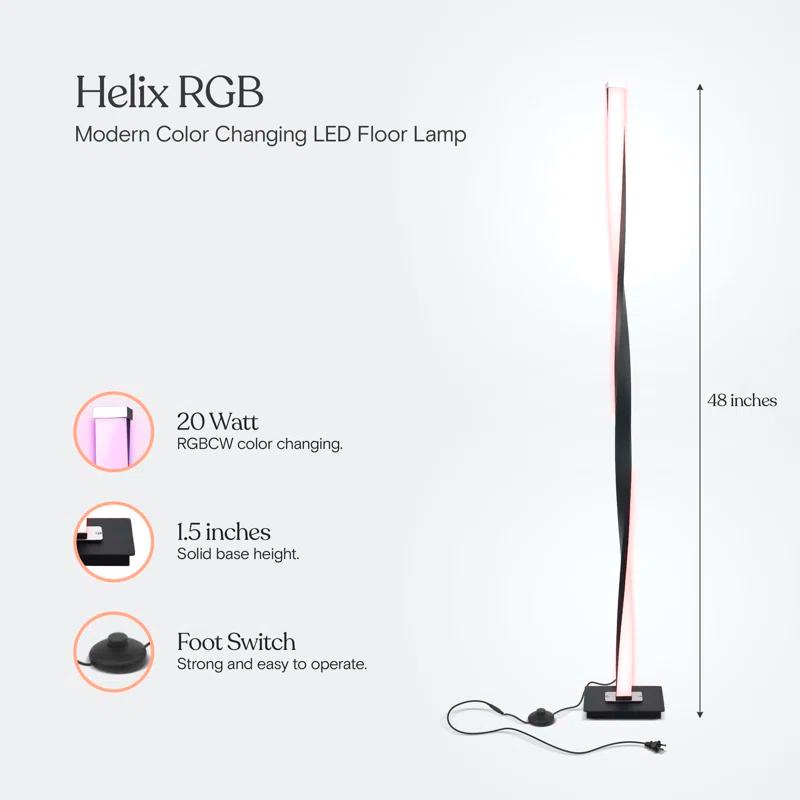 Brightech Helix 48 in. Industrial LED Energy Efficient Floor Lamp