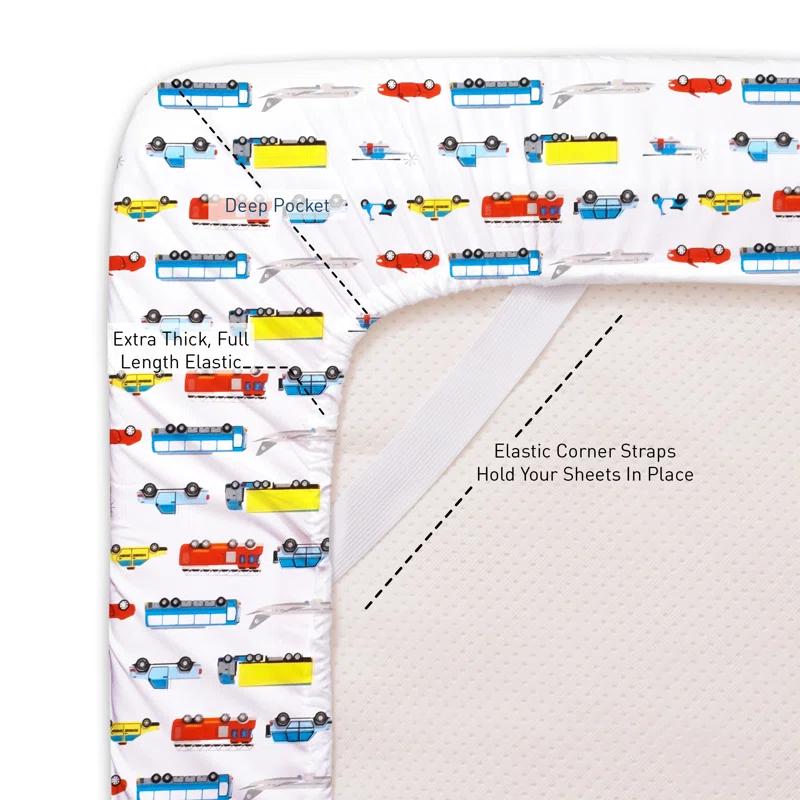 Sweet Home Collection Cars Transportation Bed Sheet Set