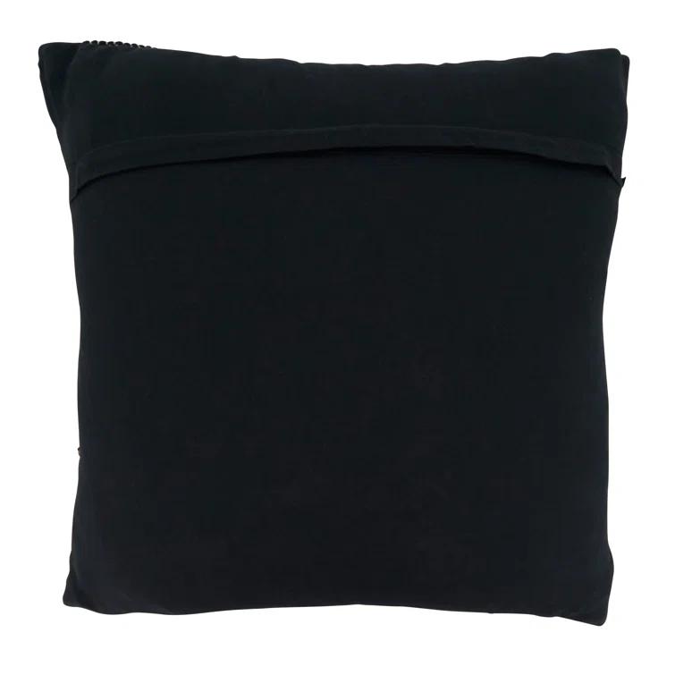 Saro Noir Chindi Collection Cotton Pillow Cover