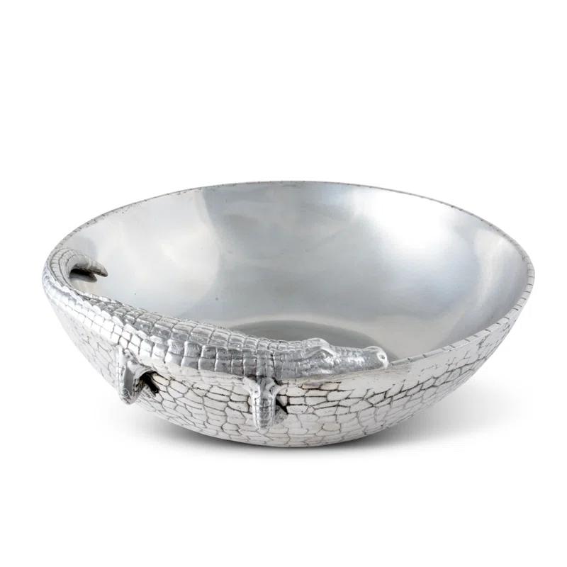 Arthur Court Designs Arthur Court Designs Alligator Aluminum Serving Bowl