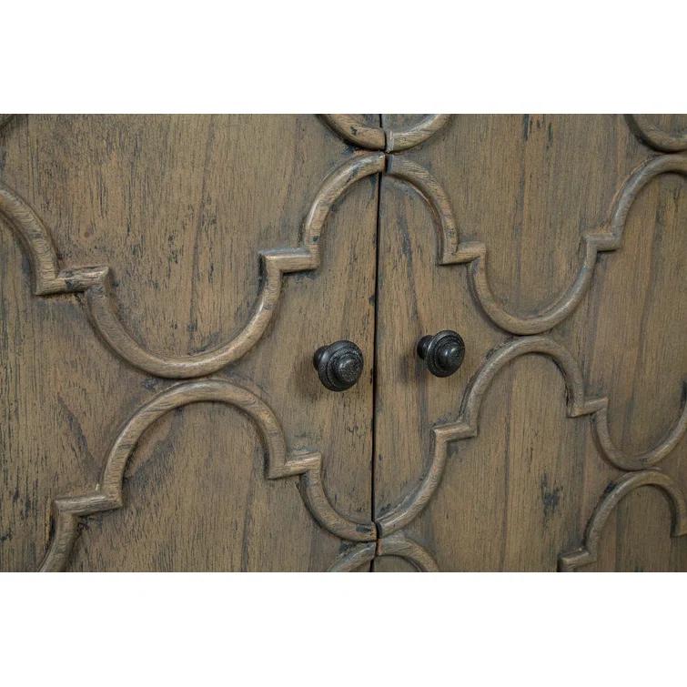 Pearl 74" Distressed Brownish-Grey Oak Sideboard