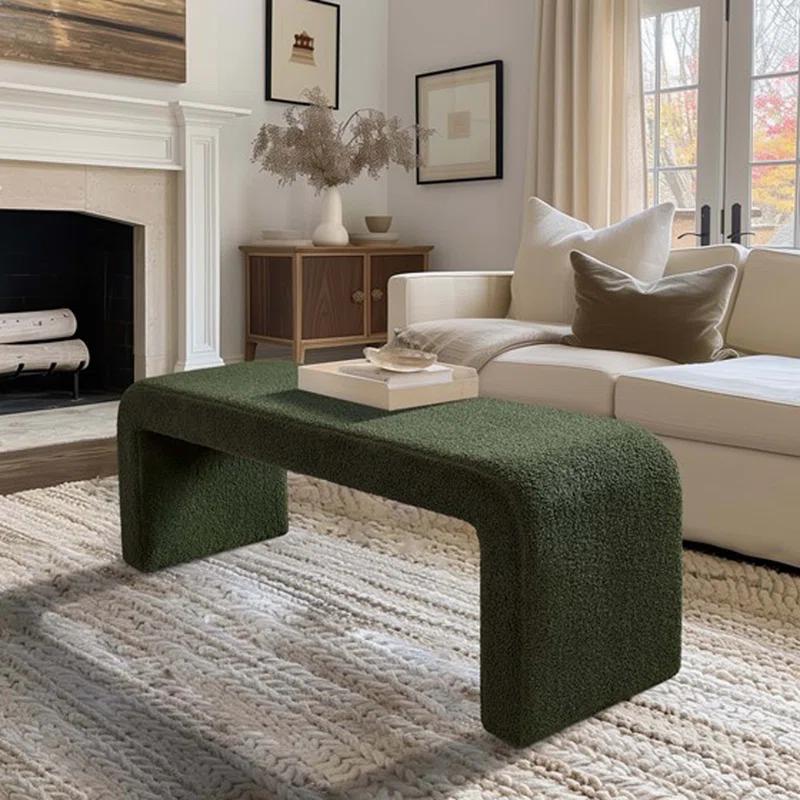 Everly Quinn Steve Boucle Waterfall Bench