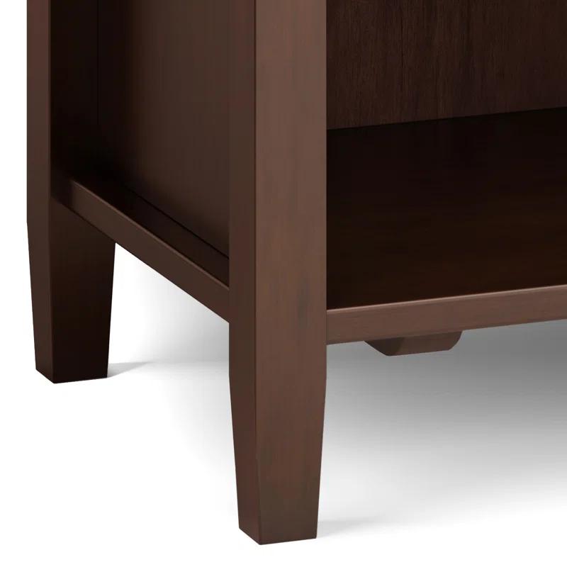 Simpli Home Warm Shaker 24"W Solid Wood Bedside Table with Two Drawers