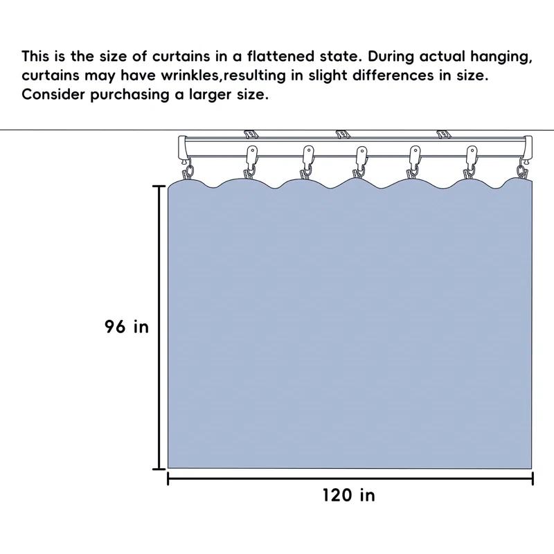 Hokku Designs Room Divider Curtains Total Blackout Privacy Curtain Panel Room Thermal Insulated Noise Reduction Curtain For Bedroom Window Living Room Ceiling Track Curtain W 10 Ft × H 8Ft Black.