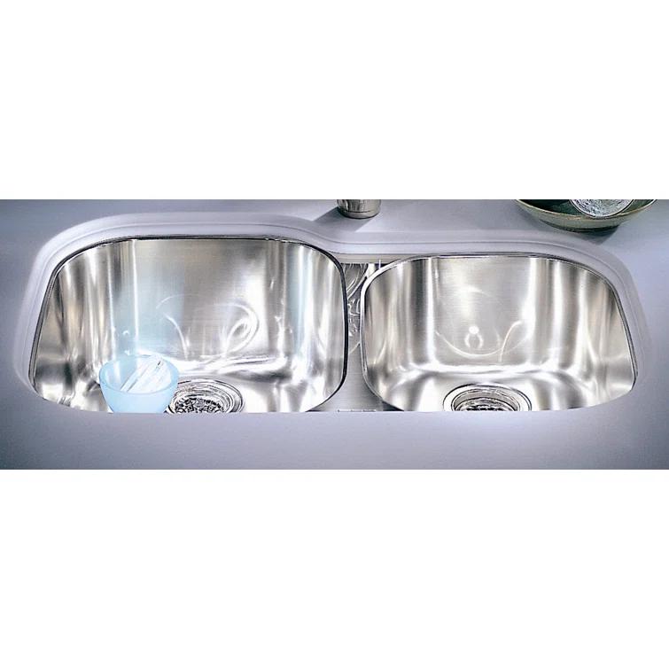 Franke 32" L x 20" W Undermount Double Basin Kitchen Sink RGX160