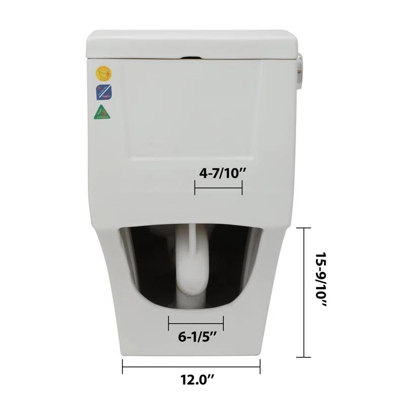 1.28 GPF Elongated Comfort Height One-Piece Toilet with Seat Included