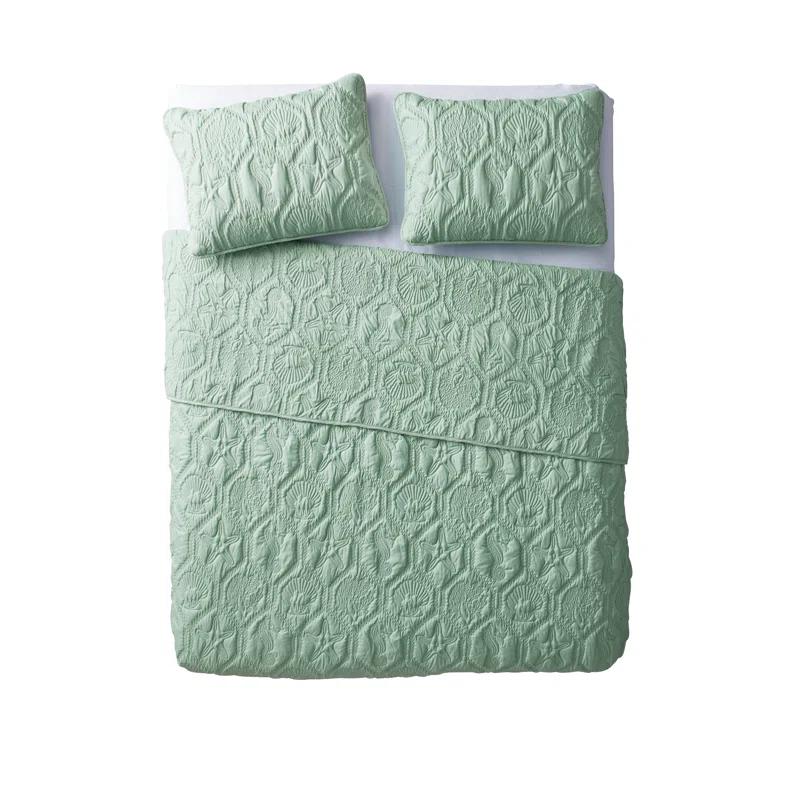 VCNY Shore 3-Piece Embossed Quilt Set