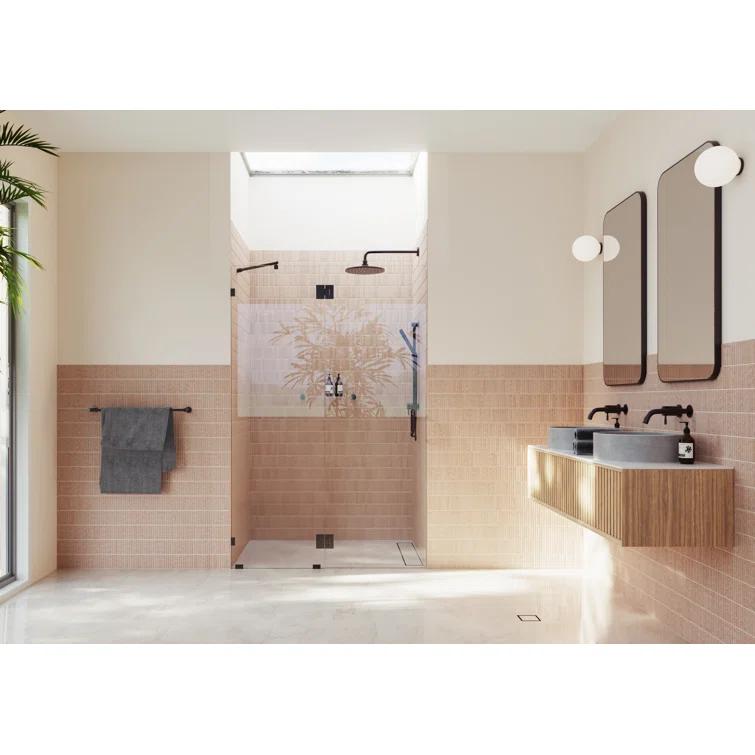 Glass Warehouse Halo 45.5 in. x 78 in. Frameless Glass Hinge Shower Door GW-GH-45-5-ORB