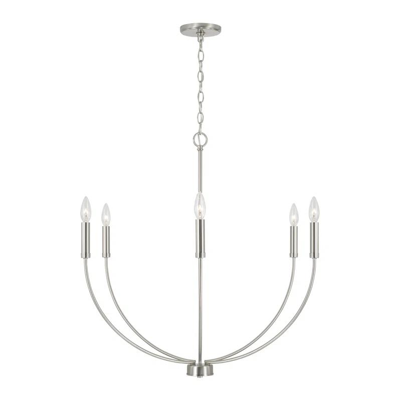 Ansley 6 Light Metal Dimmable Chandelier
