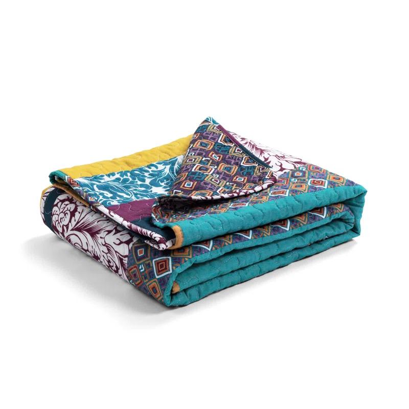 Lush Decor Boho Stripe Reversible Coverlet Set