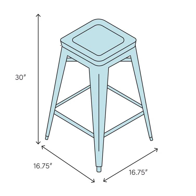 Richardson Seating Retro Home Double Ring Chrome Pan Swivel 30" Bar Stool