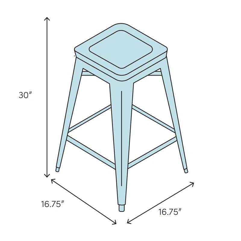 Richardson Seating Retro Home Double Ring Chrome Pan Swivel 30" Bar Stool