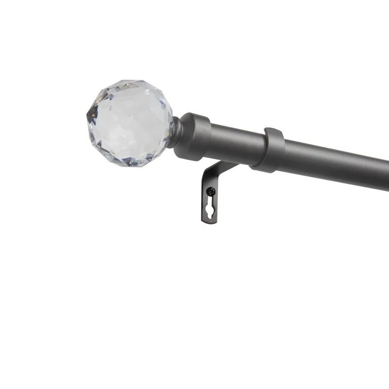 Amalgamated Textiles EXCLUSIVE HOME Crystal Ball 1" Curtain Rod and Finial Set