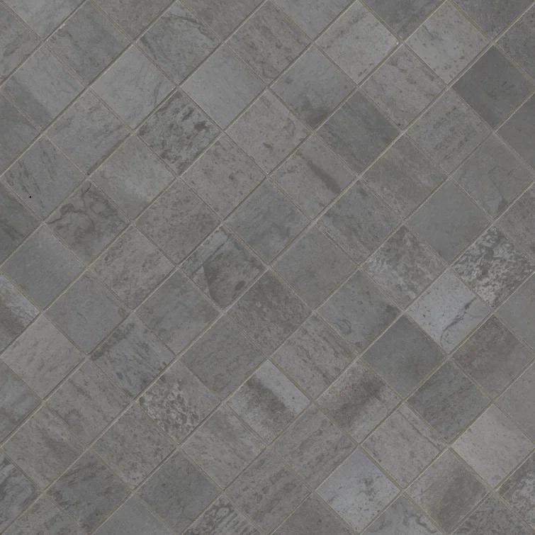 Ackland 12" x 12" Matte Porcelain Mesh-Mounted Mosaic Wall & Floor Tile