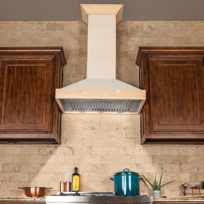 ZLINE 30 in. Convertible Vent Wooden Wall Mount Range Hood in Antigua & Walnut