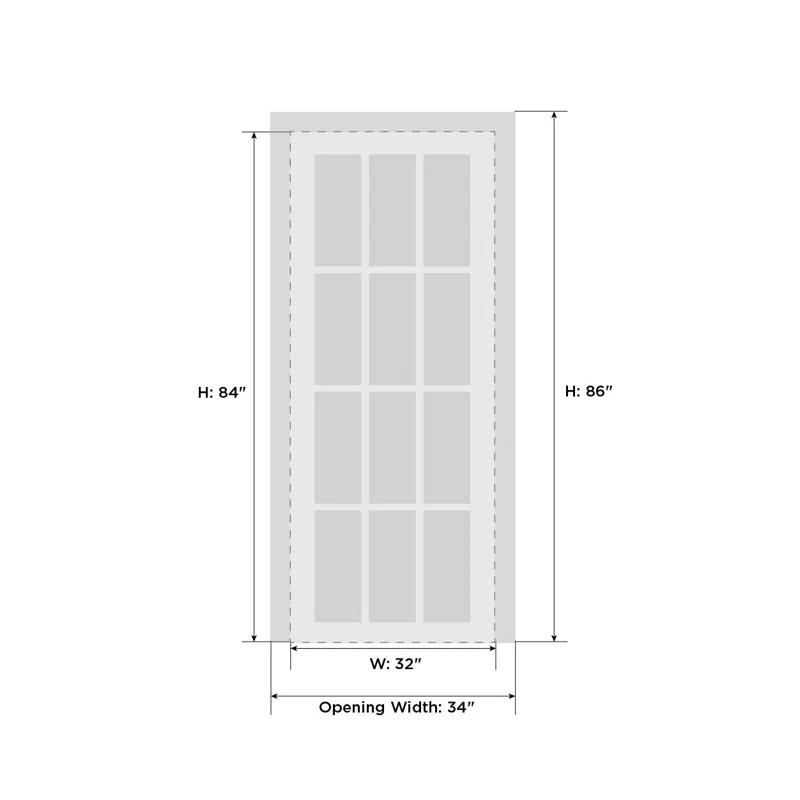 SARTODOORS Interior Solid French Door | Ego 5012 | Single Regular Panel Frame Handle | Bathroom Bedroom Modern Doors