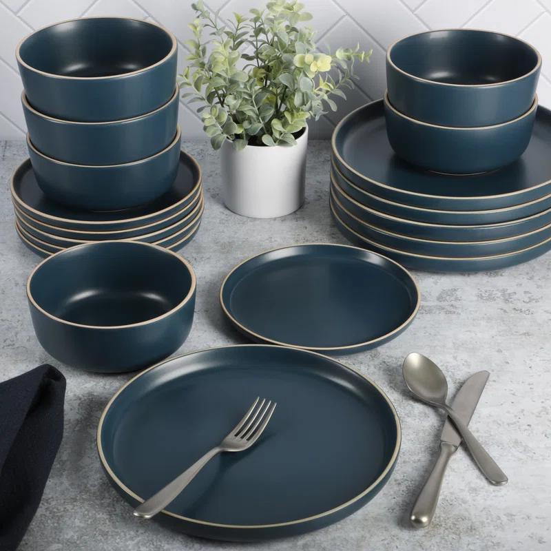 Gibson Gibson Soho Lounge Matte 18 Piece Dinnerware Set, Service for 6
