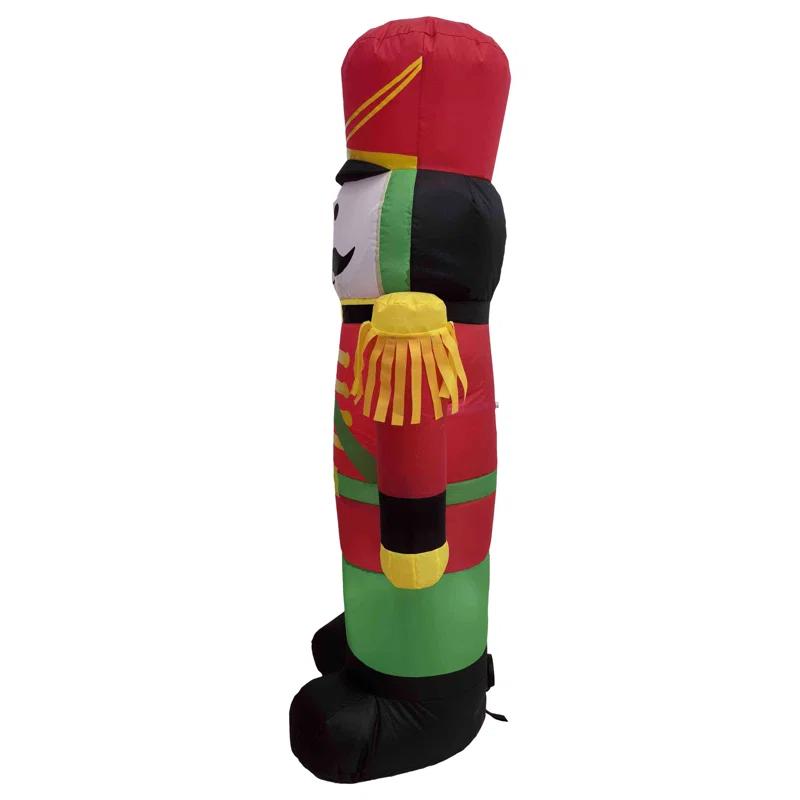 Northlight Seasonal LED Lighted Inflatable Soldier Nutcracker Outdoor Christmas Decoration - 4.25'