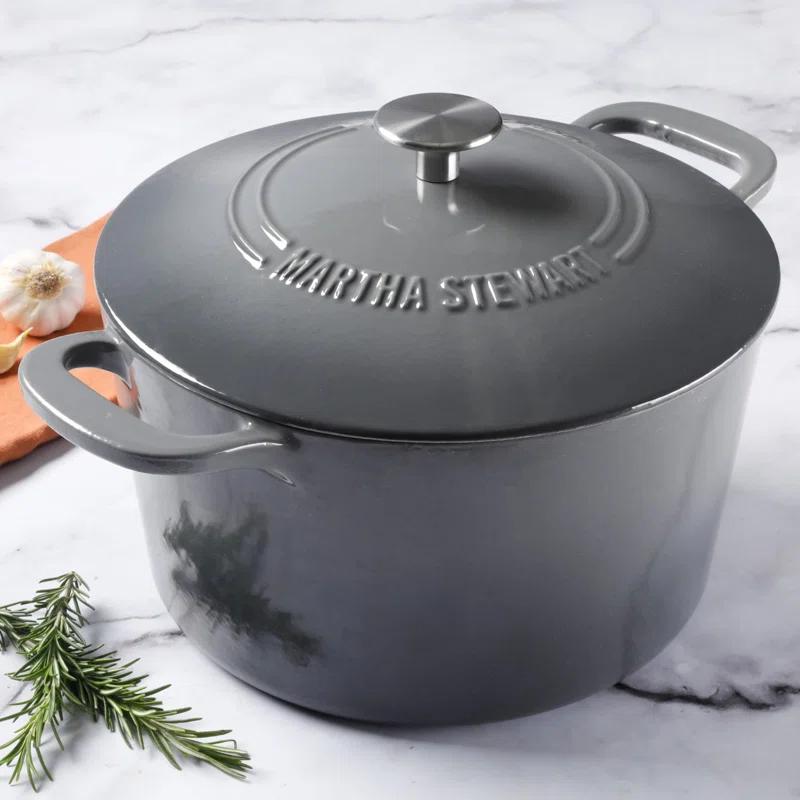 Martha Stewart Martha Stewart Gatwick 7 qt. Cast Iron Round Dutch Oven with Lid