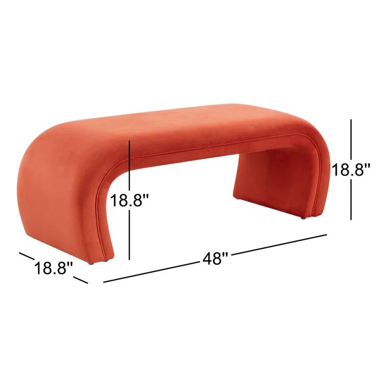 TOV Furniture Kenya Polyester Upholstered Bench