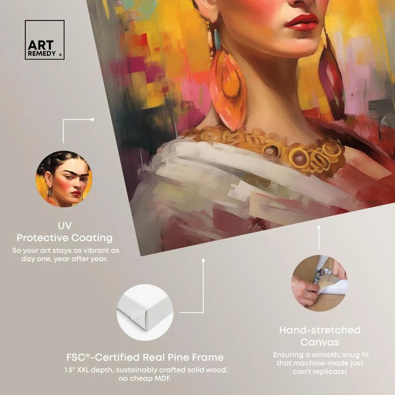 Art Remedy Her and Flowers Canvas Inspiring Women Protraits by Art Remedy