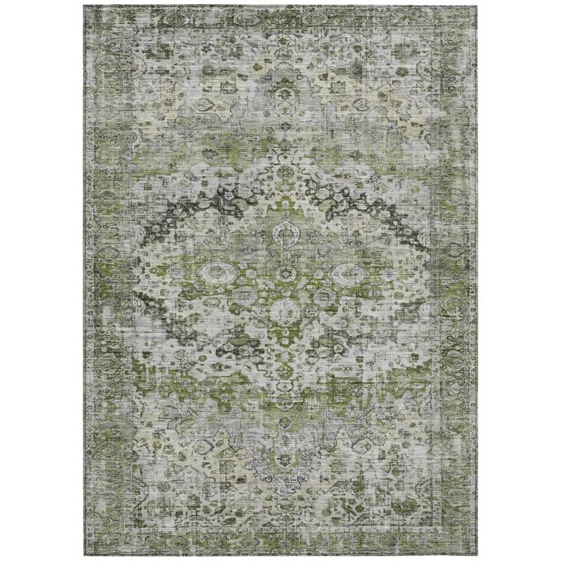 Machine Washable Indoor/Outdoor Chantille Aloe Rug