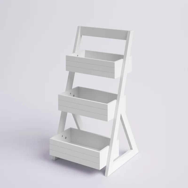 RiverRidge Home RiverRidge Home Lightweight Portable 3-Shelf Storage Caddy Organizer - White
