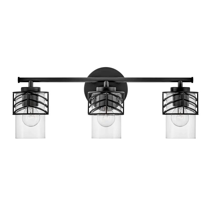 Hinkley Della Three-Light Chevron Bath Vanity