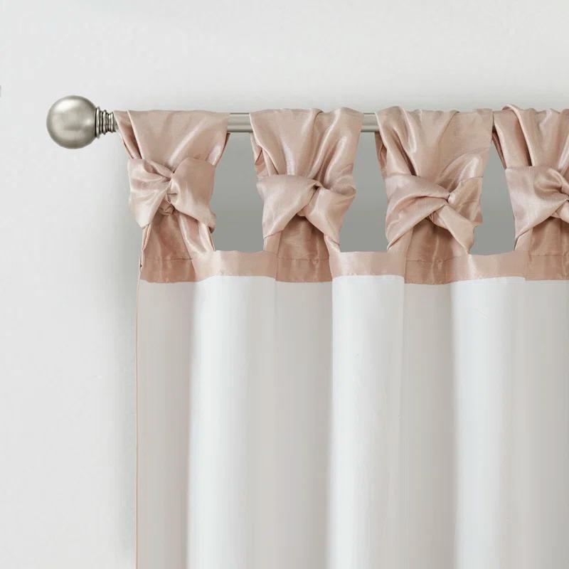 Madison Park Emilia Lightweight Faux Silk Single Valance with Beads