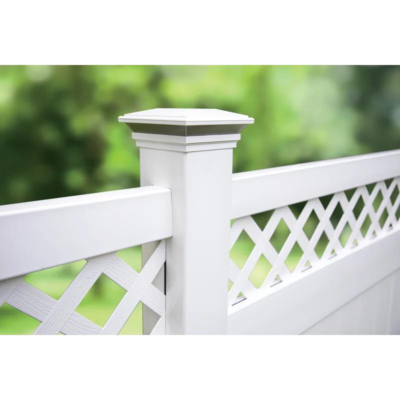 Barrette Outdoor Living 5 in. W x 5 in. D Contemporary Solar Post Top White