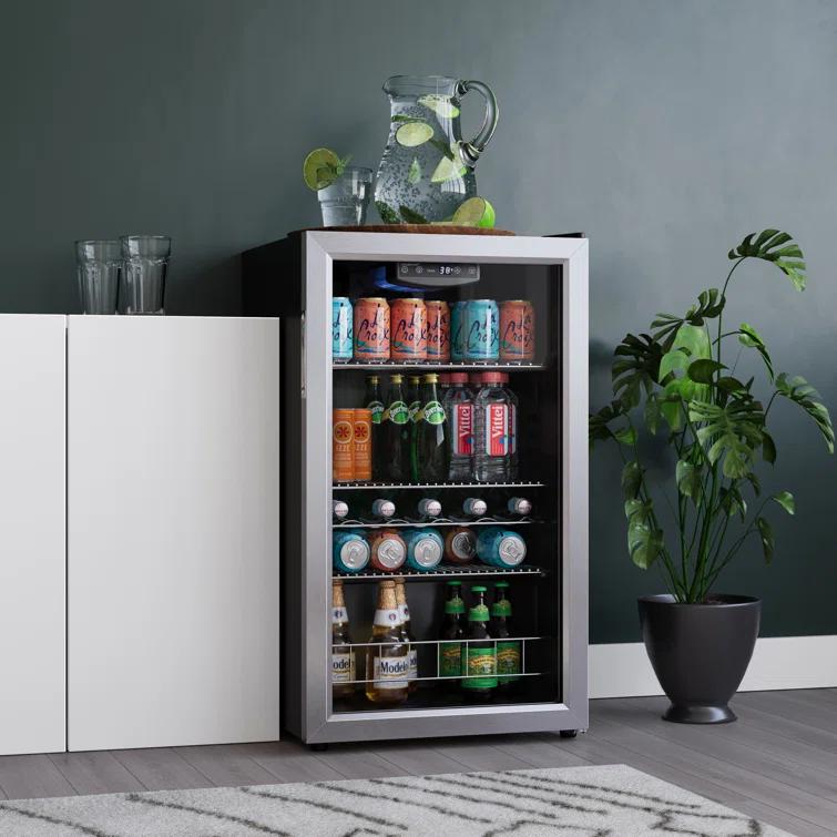 EdgeStar EdgeStar 18.88'' W Convertible 105 Cans (12 oz.) 3.36 Cubic Feet Beverage Cooler with Reversible Glass Door
