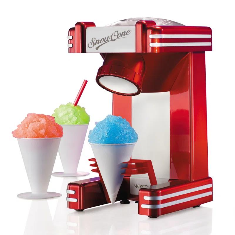 Nostalgia Nostalgia Retro Single Countertop Snow Cone Maker, Includes 1 Reusable Plastic Cup, Stainless Steel Blades