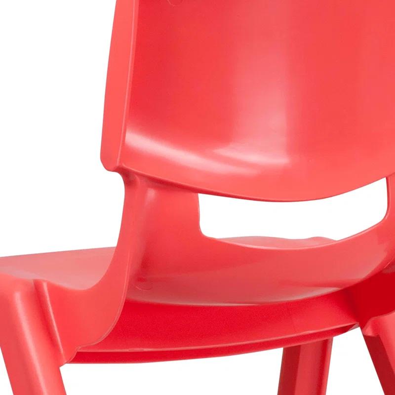 Flash Furniture Goddard Plastic Stack School Chair with Seat, 3rd-7th School Chair (Set of 4)
