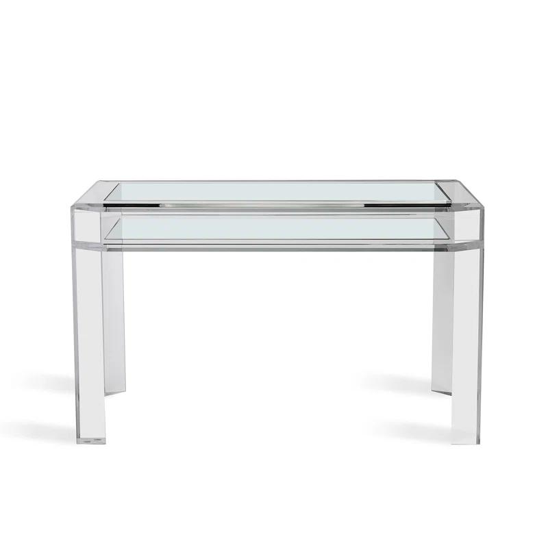 Interlude Surrey Glass Top Writing Desk