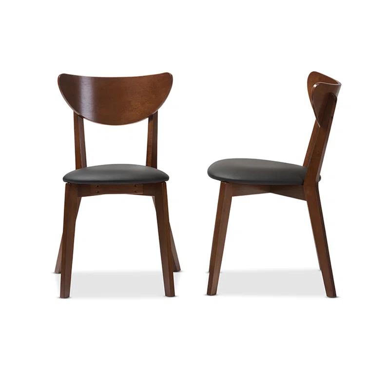 George Oliver Kemmer 18.9'' H Upholstered Walnut Side Chair (Set of 2)