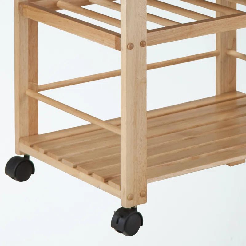 Millwood Pines Schulenburg Wood Kitchen Cart