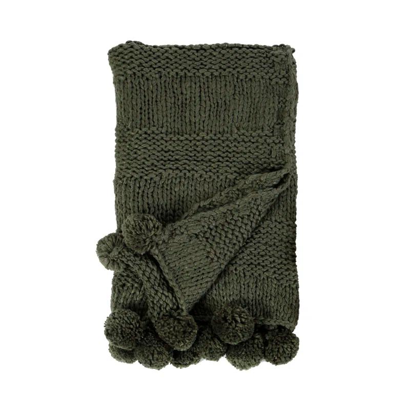 Oulu Throw by Pom Pom At Home - Forest