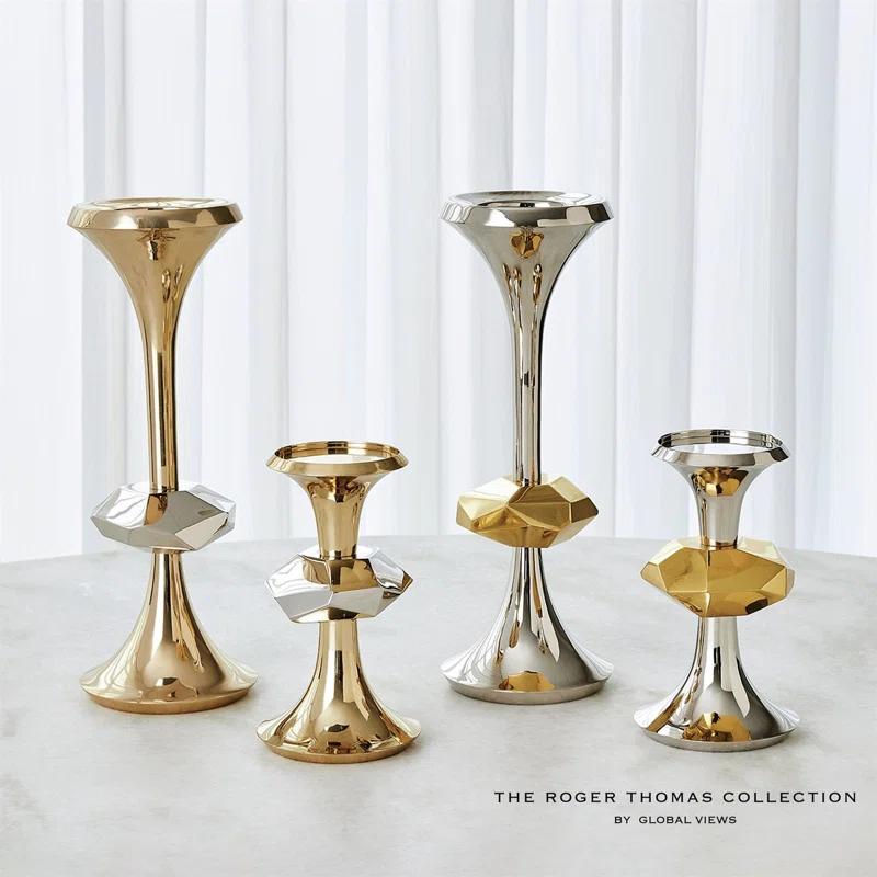 Gabriel Brass Candle Holder-Lg