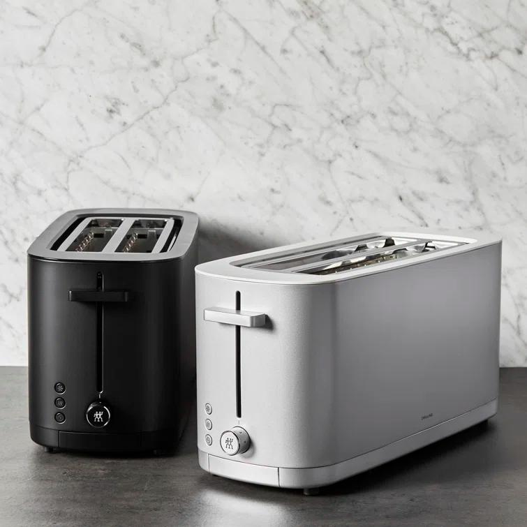 ZWILLING J.A. Henckels ZWILLING Enfinigy, 4-Slice Long Slot Toaster, Extra Wide 1.5" Slots for Bagels and Toast
