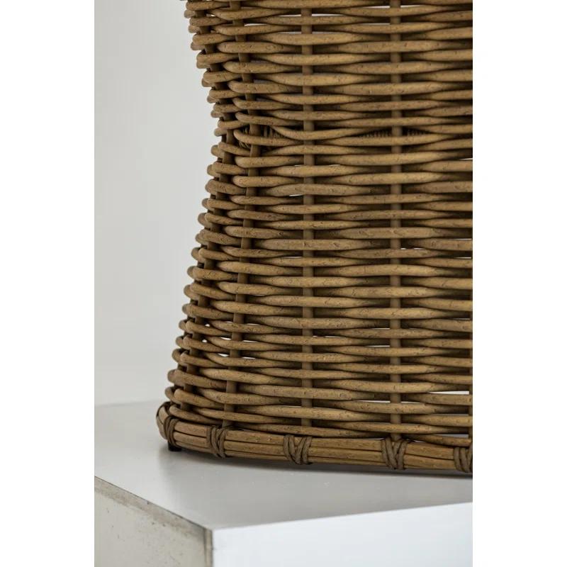 Sunset West Playa High-Density Polyethylene (HDPE) Wicker Premium All-Weather Wicker Dining Armchair with Sunbrella® Cushion