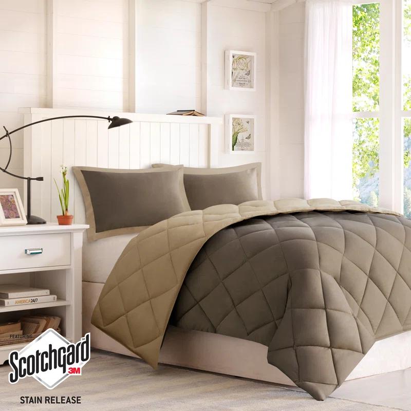 3M Scotchgard Reversible Down Alt Comforter Set