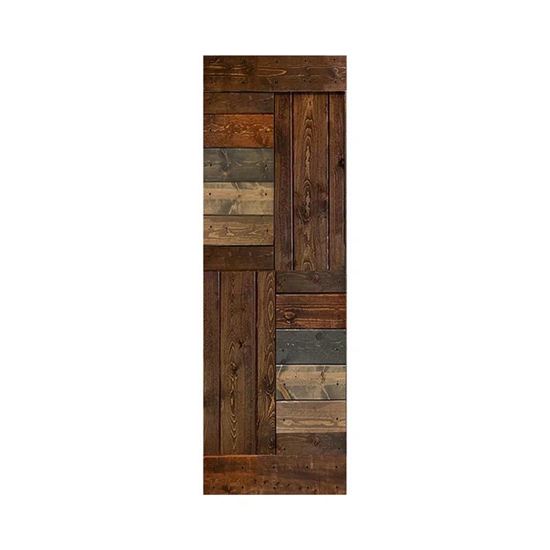 Mr. Wood Patented Product S Style Sliding Barn Door Without Installation Hardware Kit (Door Slab Only) - Assembly Required